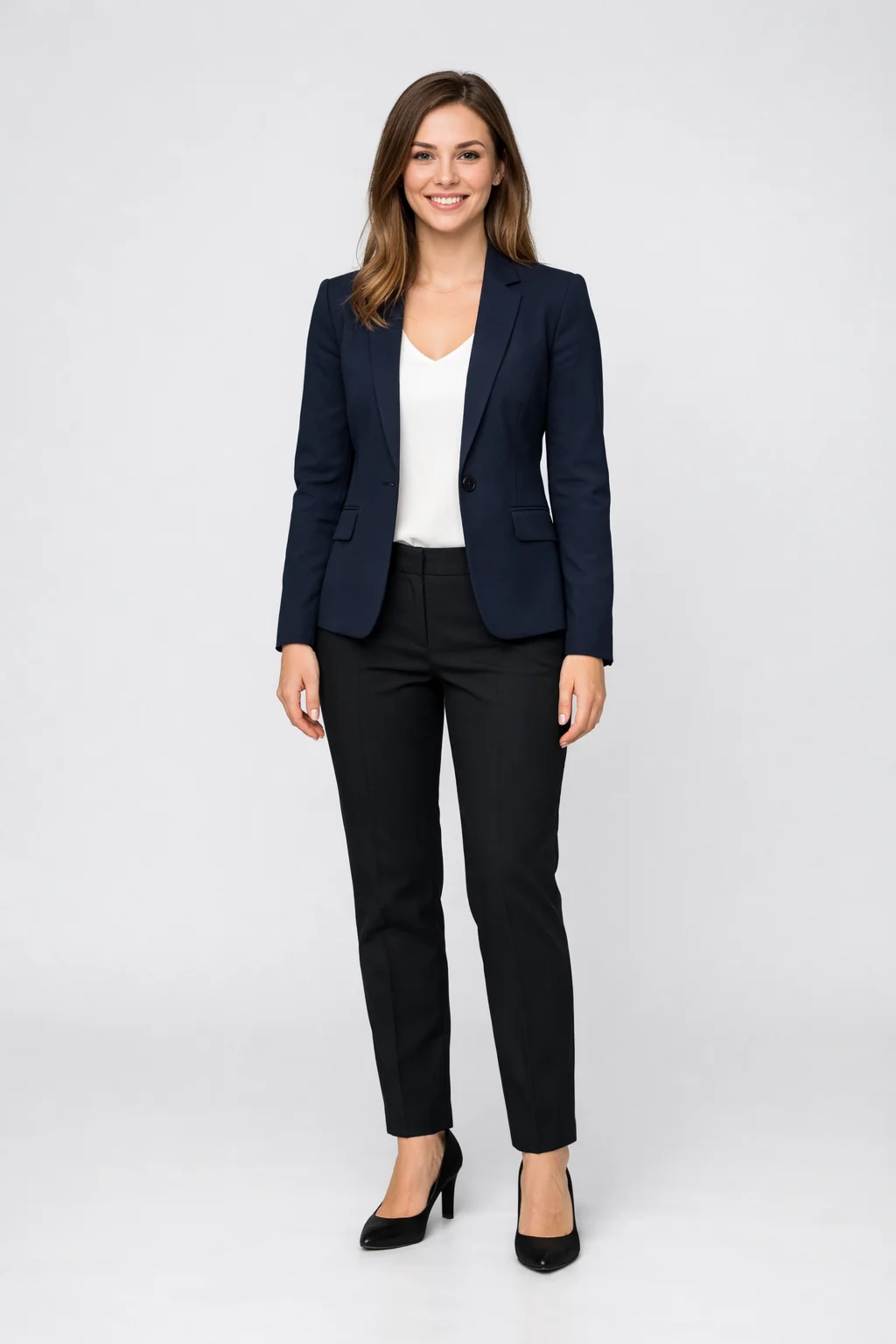 Example: full-body photo of a woman in everyday clothes