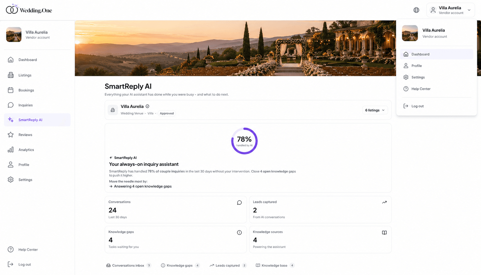 SmartReply AI sugiriendo una respuesta a una consulta de pareja